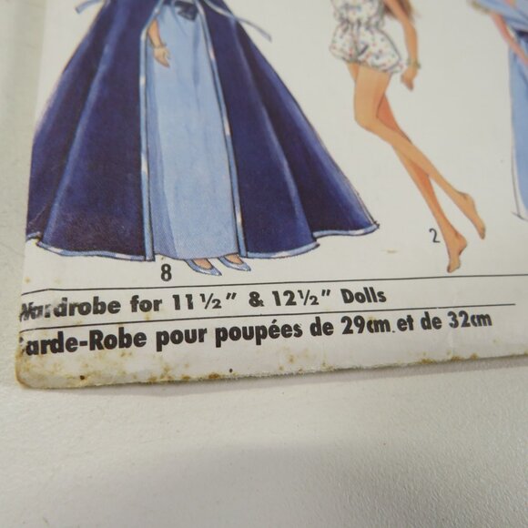 Simplicity 8333 Sewing Pattern 11.5 & 12.5" tall Doll Clothes INCOMPLETE see all - Picture 3 of 16